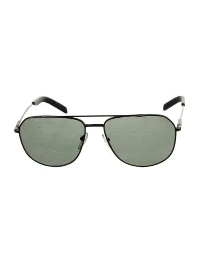 Pre-owned Prada Aviator Tinted Sunglasses In Black
