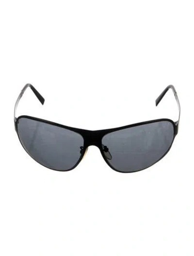 Pre-owned Prada Aviator Tinted Sunglasses In Black