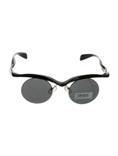 Pre-owned Prada Aviator Tinted Sunglasses In Black