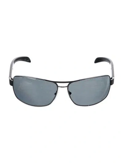 Pre-owned Prada Aviator Tinted Sunglasses In Black