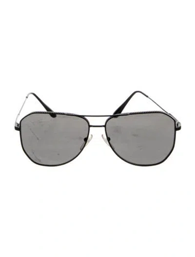 Pre-owned Prada Aviator Tinted Sunglasses In Black