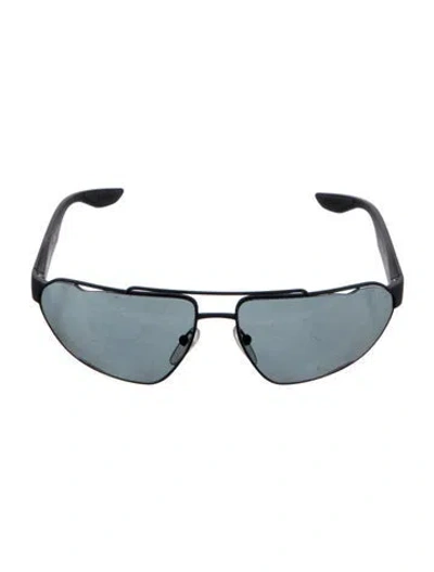 Pre-owned Prada Aviator Tinted Sunglasses In Black