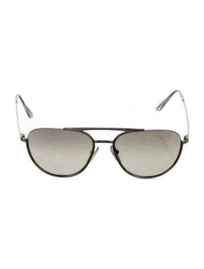 Pre-owned Prada Aviator Tinted Sunglasses In Gold