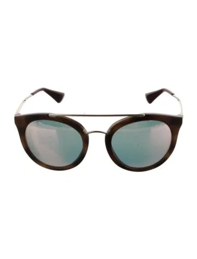 Pre-owned Prada Aviator Tinted Sunglasses In Multi