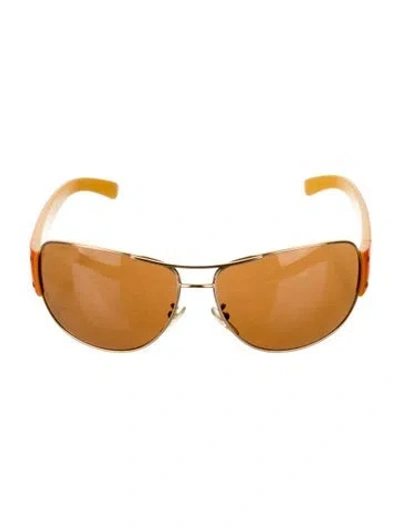 Pre-owned Prada Aviator Tinted Sunglasses In Multi