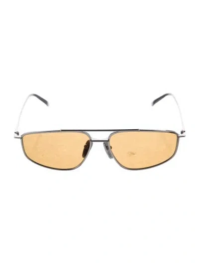 Pre-owned Prada Aviator Tinted Sunglasses In Silver