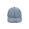 Prada Logo Tech Fabric Baseball Hat Curved Brim In Blue