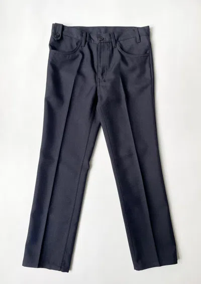 Pre-owned Prada A/w 17 Tech Twill Trousers In Dark Blue