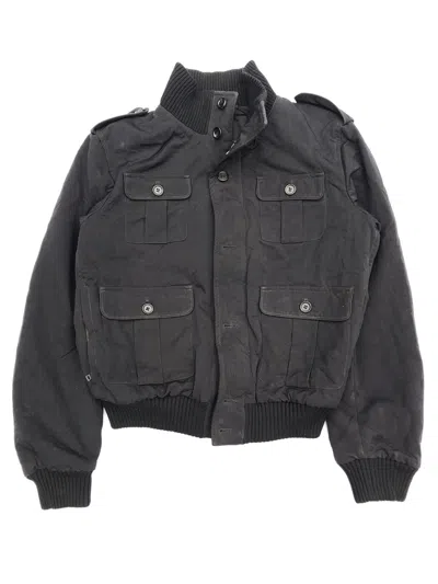 Pre-owned Prada Aw08  Mainline Military Bomber Jacket 2008 In Black