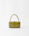 Prada Ayers Leather Clutch In Efeugrün
