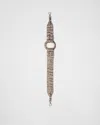Prada Ayers Leather Shoulder Strap In Rock Gray