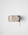 Prada Ayers Leather Wrist Strap In Rock Gray