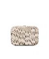 Prada Rigid Leather Card Holder In Nude