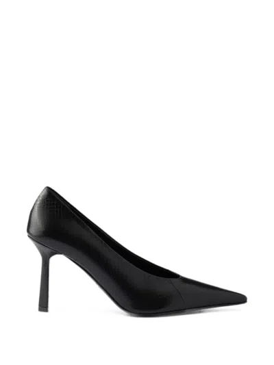 Prada Ayres Leather Pointy Toe Pumps In Animal Print