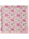 Prada Printed Silk Twill Scarf In Neutrals