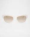 Prada B09sf Butterfly Acetate Sunglasses In Grey Gradient