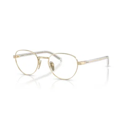 Prada B53v Vista Rounded Cat-eye Eyeglasses In Gold