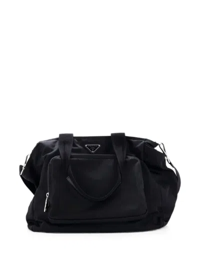 Pre-owned Prada Baby Bag Re-nylon Medium Crossbody Bag In Black