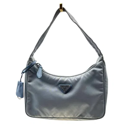 Pre-owned Prada Baby Blue Re-nylon Tessuto Re-edition 2000 Mini Hobo Bag