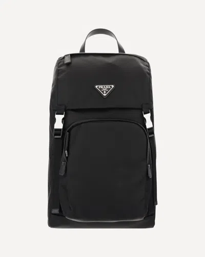 Prada Top Handle Mesh Panel Backpack
