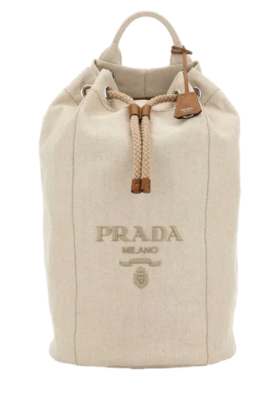 Prada Backpack In Beige