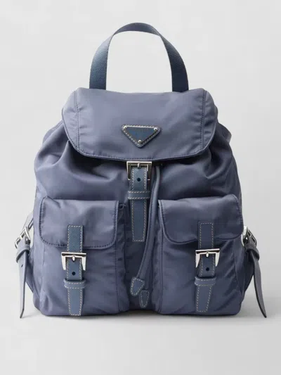 Prada Backpack Front Pockets Top Handle Design