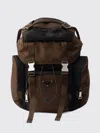 Prada Re-nylon And Saffiano Leather Backpack In Brown