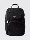 Prada Re-nylon Backpack With Triangle Logo In Black
