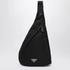 Prada Asymmetric Sling Backpack In Black