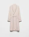 Prada Cotton Blend Robe Coat In Gray