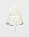 Prada Silk Robe In White
