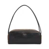 Prada Women Black Leather Shoulder Bag
