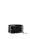 Prada Black Leather Wrist Strap In Black  