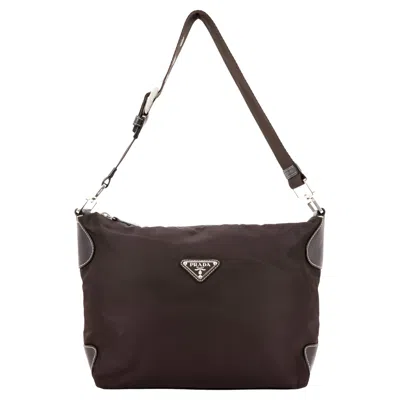 Pre-owned Prada Bag In Nylon + Leather In Black