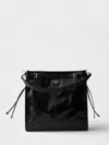Prada Shoulder Bag Top Handle Smooth Finish In Black