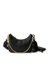 Prada Re-edition 2005 Saffiano Leather Shoulder Bag In Black