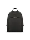 Prada Mens Black Logo-plaque Saffiano-leather Backpack In Black