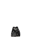 Prada Logo Plaque Studded Bucket Bag