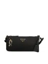 Prada Medium Re-nylon And Leather Shoulder Bag In Black