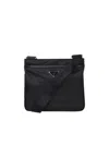 Prada Smooth Matte Finish Crossbody Bag In Black