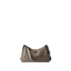 Prada Aimee Large Leather Shoulder Bag In Gray