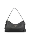 Prada Aimee Grain Leather Shoulder Bag In Black