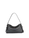 Prada Aimee Grain Leather Shoulder Bag In Black