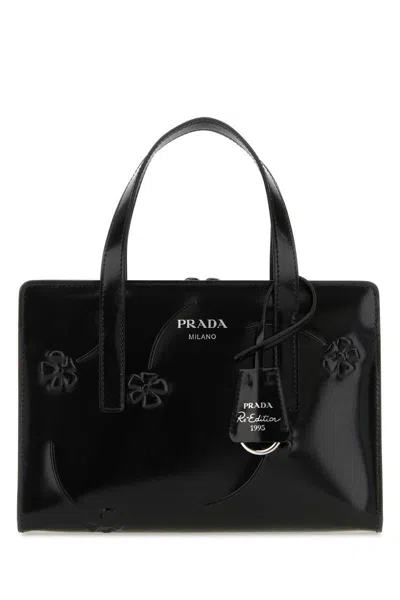 Prada Women Black Leather Re-edition 1995 Handbag