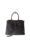 Prada Buckle Large Leather Handbag With Belt