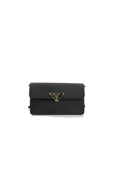 Prada Black Logo Mini Crossbody Bag