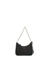 Prada Black Recycled Polyamide Shoulder Bag In Pattern
