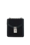 Prada Flap Lock Detail Shoulder Bag In Black