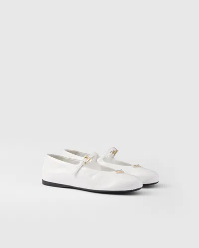 PRADA NAPLAK PATENT LEATHER BALLERINAS