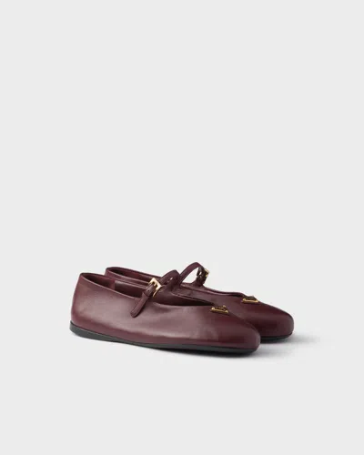 PRADA BALLERINAS AUS NAPPA-LEDER